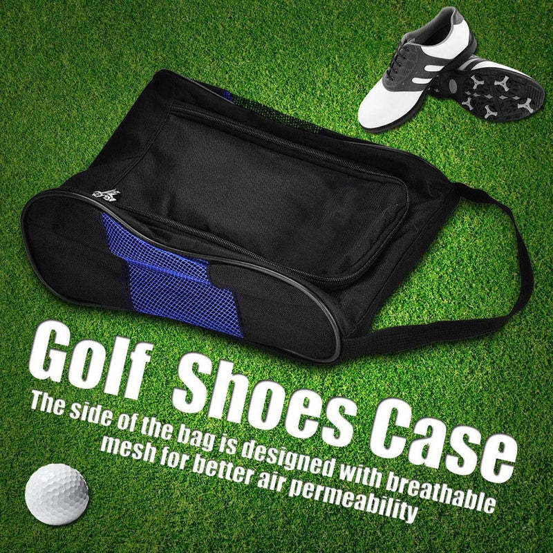 Zouminyy Shoes Bag, Simple Comfortable Golf Shoes Bag, Breathable Nylon for Sports Storing Shoes Golf Shoes Storage Black blue - BeesActive Australia
