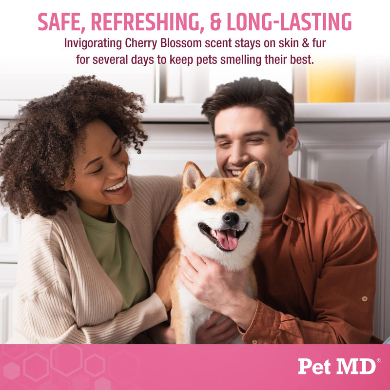 Pet MD Body Spray for Dogs & Cats - Deodorizing Dog Perfume Reduces Static & Eliminates Odor - Long-Lasting Pet Cologne Spray for Dogs - Japanese Cherry Blossom Scent - 8 oz - BeesActive Australia