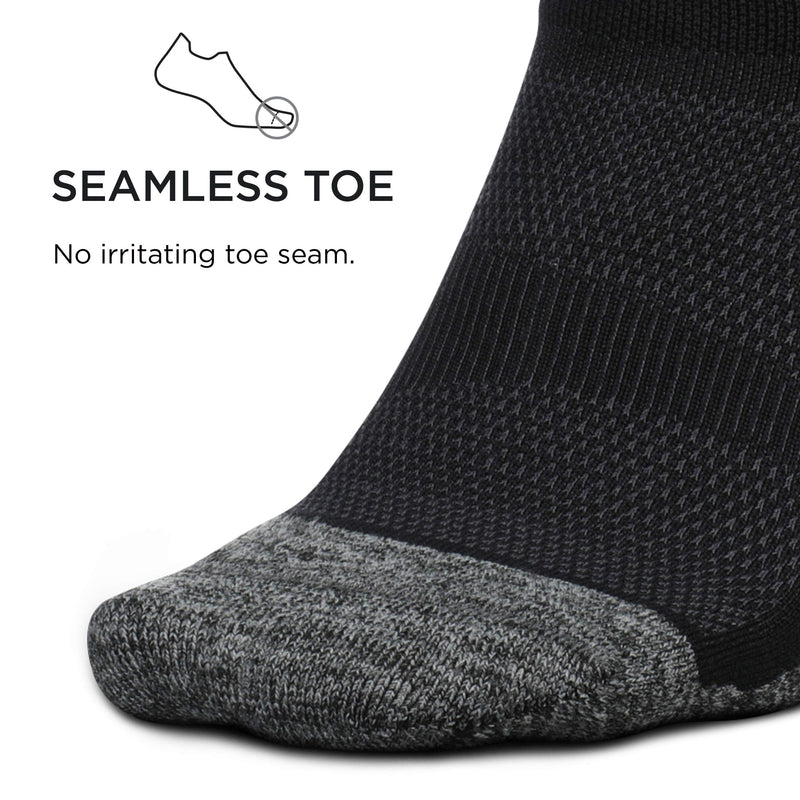 [AUSTRALIA] - Feetures Unisex Elite Light Cushion No Show Tab Sock Solid Large Black 