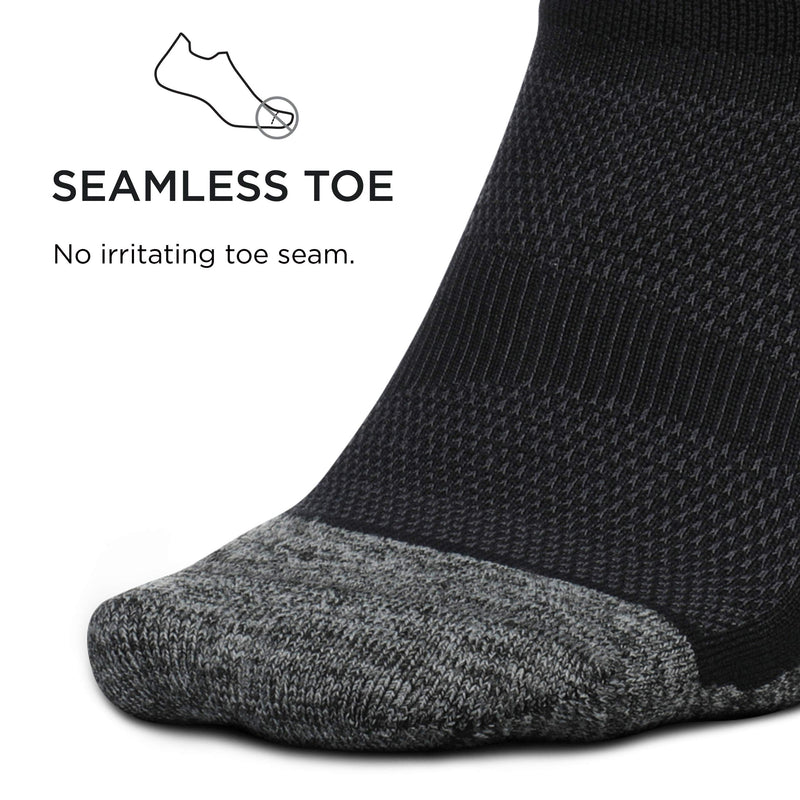 [AUSTRALIA] - Feetures Unisex Elite Light Cushion No Show Tab Sock Solid Medium Black 
