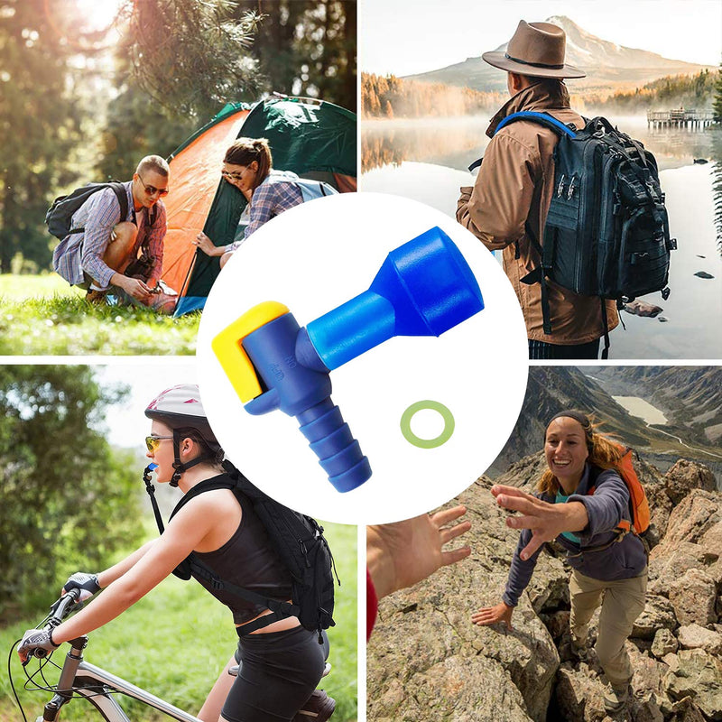 JMTEEA Bite Valve Replacement Mouthpiece Fit for Hydration Pack Bladder Water Backpack and Most Brands(4-Pack), with Shutoff Valve and Tube O-Ring 4 Colors Mixed - BeesActive Australia