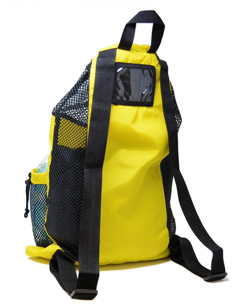 [AUSTRALIA] - Adoretex Quick Dry Mesh Equipment Sport Drawstring Gym Swim Bag Yellow 