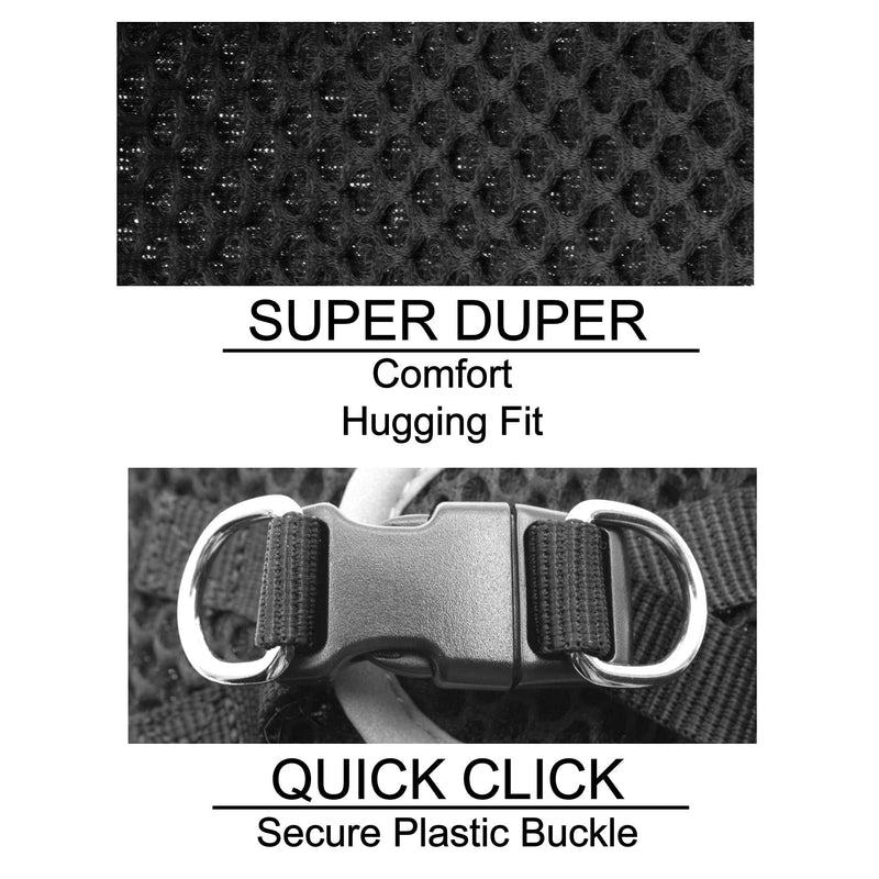 Kruz PET KZA308 Reflective V-Neck Step In Mesh Dog Harness - No Pull, Quick Fit, Comfortable, Velcro-Adjustable Pet Harnesses for Walking & Training - Small, Medium Dogs Gray - BeesActive Australia