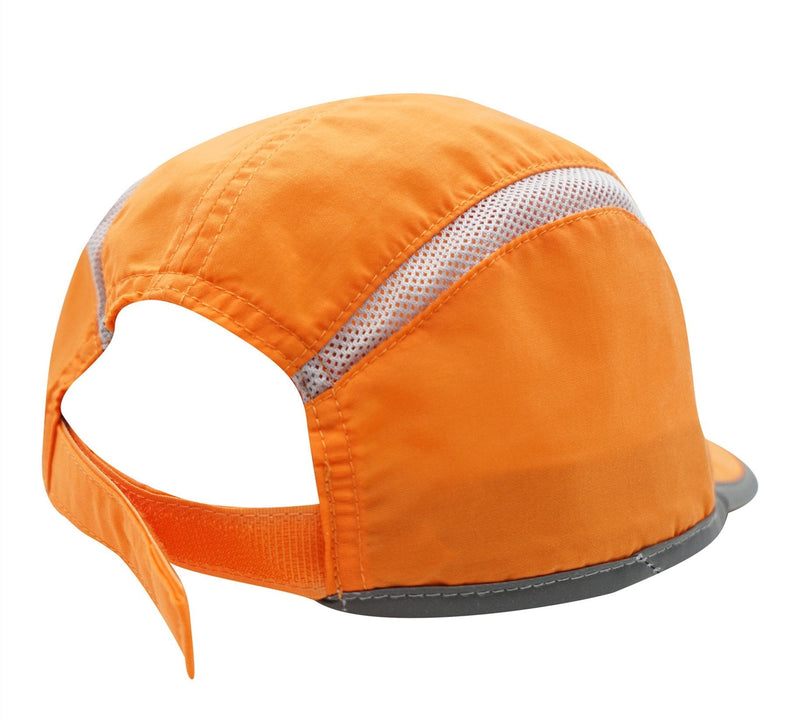Connectyle Foldable Mesh Sports Cap with Reflective Stripe Breathable Sun Runner Cap Orange - BeesActive Australia