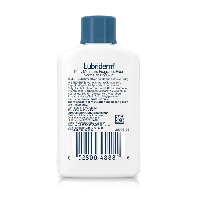 Lubriderm Daily Moisture Hydrating Unscented Body Lotion with Vitamin B5 for Normal to Dry Skin, Non-Greasy and Fragrance-Free Lotion. 1 fl. oz Fragrance Free 1 Ounce - BeesActive Australia