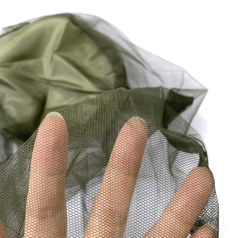 4Pcs Mosquito Head Net Anti Insect Midge Net Head Cover, Head Net Mesh for Outdoor Hiking Camping Fishing, Green - BeesActive Australia