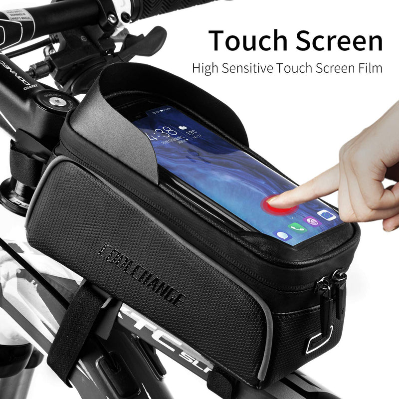 Bicycle Mount Top Tube Bag Waterproof Bike Phone Front Frame Bag Bike Phone Case Holder Handlebar Bag Cycling Pouch Compatible with iPhone 11 Plus XS Max XR - BeesActive Australia