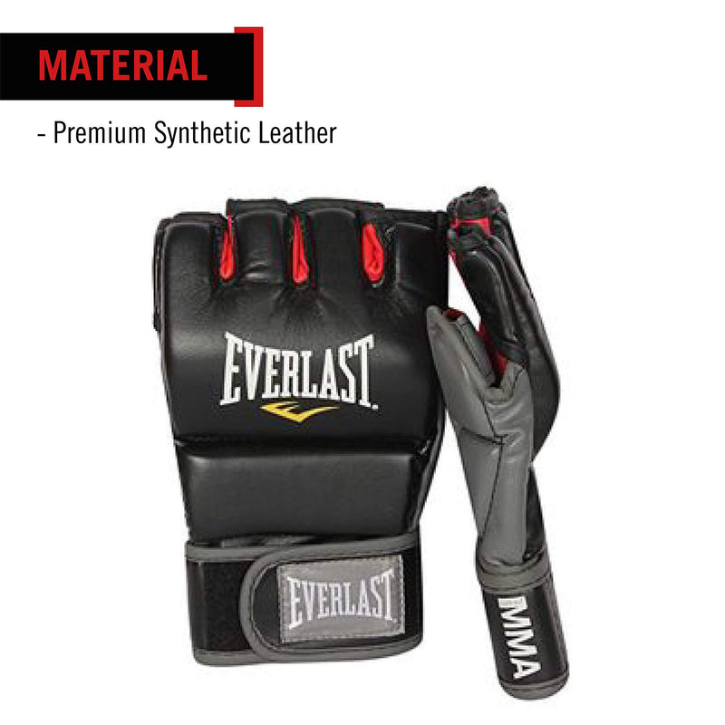 [AUSTRALIA] - Everlast Train Advanced MMA 7-Ounce Closed-Thumb Grappling/Training Gloves Large/X-Large Black 