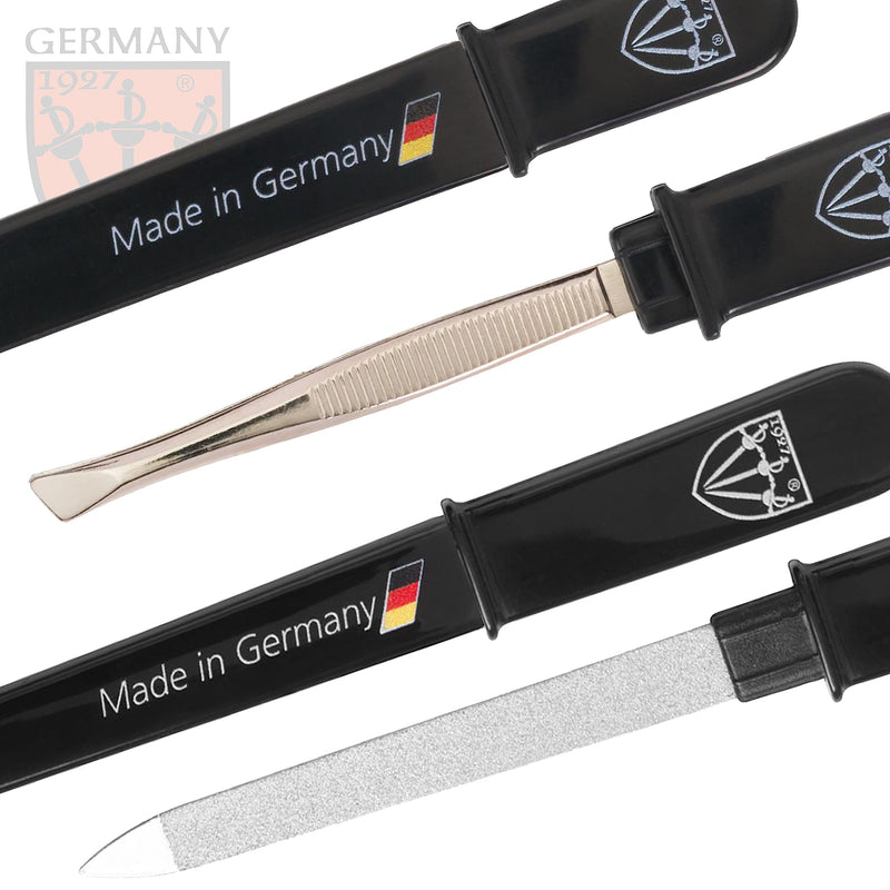 3 Swords Germany brand quality double sided SAPPHIRE POCKET NAIL FILE and POCKET TWEEZERS - Made in Germany Nail File + Tweezers - BeesActive Australia