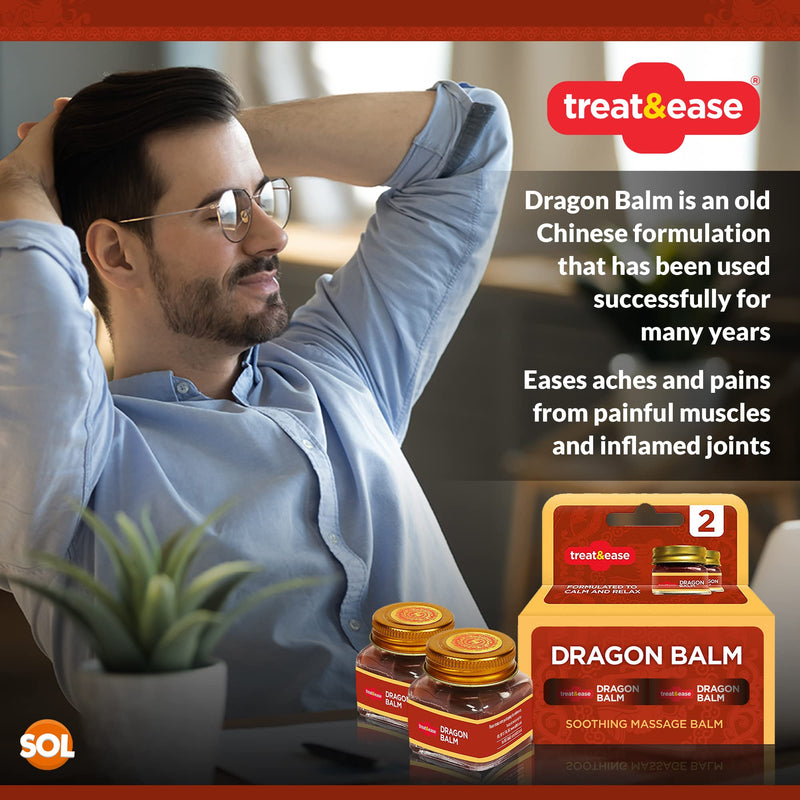 4pk SOL Dragon Balm Bundled with SOL Notebook | Tiger Red Balm | Massage Balm Rub | Heat Rub for Pain Relief | Muscle Rub | Headache Balm | Cream for Back Pain | Neck & Shoulder Rub | Oriental Balm - BeesActive Australia