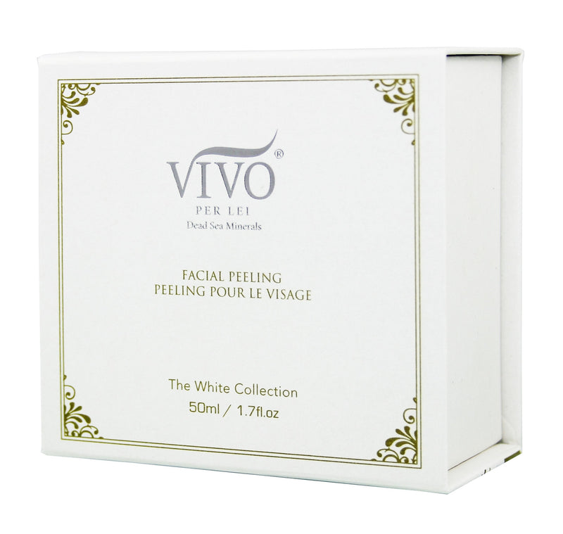 Vivo Per Lei Facial Peeling Gel - Contains Dead Sea Minerals and Nut Shell Powder - Gentle Face Exfoliator Scrub and Blackhead Remover - Peel Your Skin to a Fresher You - 3.4 Fl. Oz. 1.7 Fl Oz (Pack of 1) - BeesActive Australia