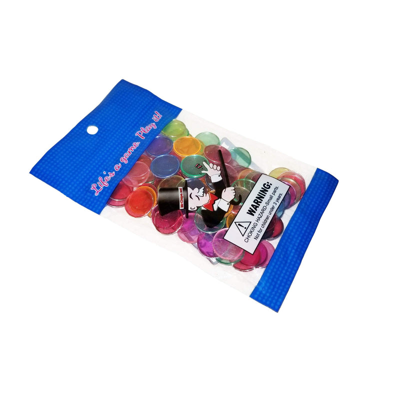 MR CHIPS Magnetic Bingo Chips - Metal Edge - 100pcs - 3/4" - Available in 7 Colors in A Reusable Bag Assorted - BeesActive Australia