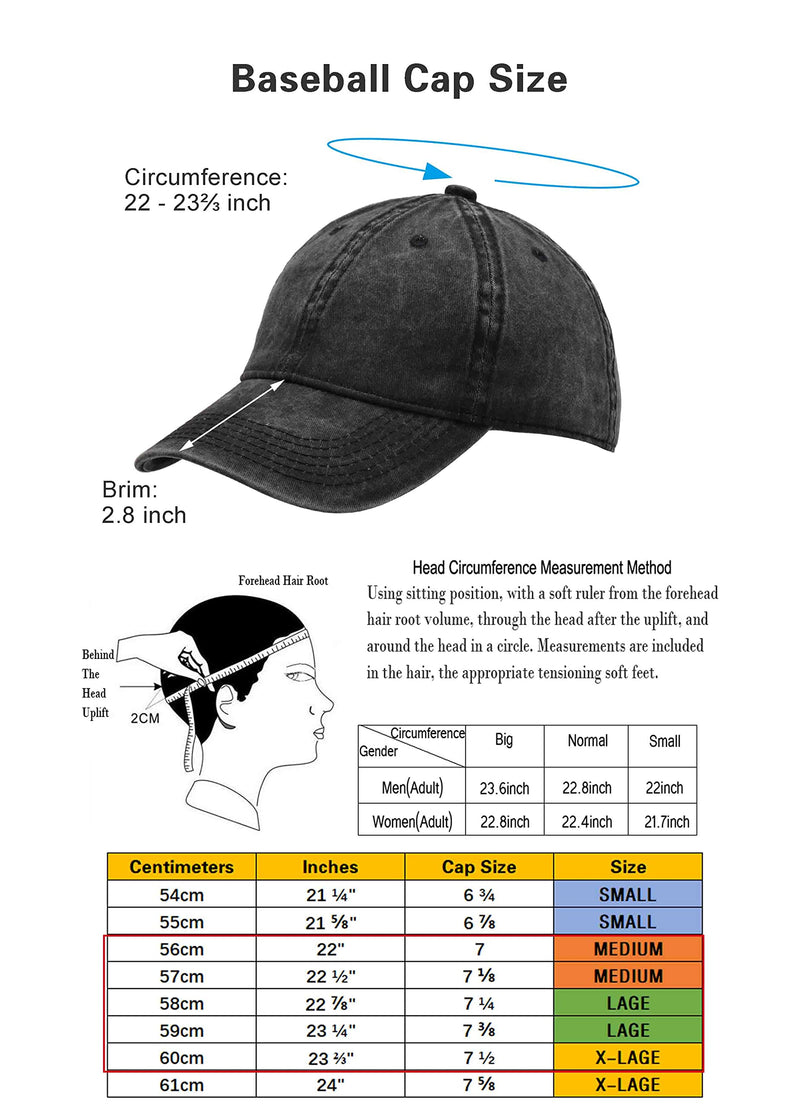 AOSMI 3 Pack Vintage Washed Cotton Adjustable Baseball Caps for Men Women Unstructured Low Profile Plain Classic Dad Hat Black-orange-yellow - BeesActive Australia