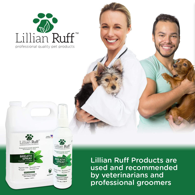 Lillian Ruff Dog Breath Freshener Dental Care Spray - Dog Oral Health Teeth Cleaning Formula Targets Bad Dog Breath, Plaque & Tartar Build-Up, Supports Oral Care, Gum Health & Immune System. 4oz - BeesActive Australia