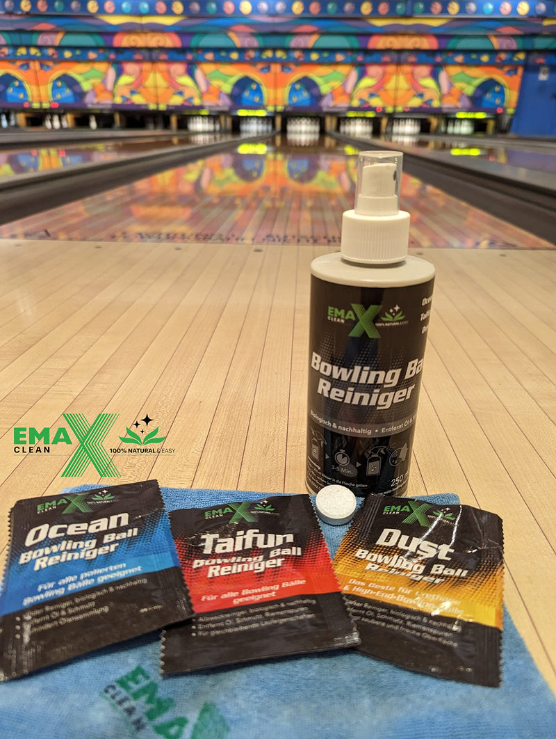 EMAX CLEAN | Taifun | Bowling-Ball-Cleaner | All-Purpose Cleaning Agent for Bowlingballs | Ball-Cleaner Tablet | Made in Germany Tab & Towel - BeesActive Australia