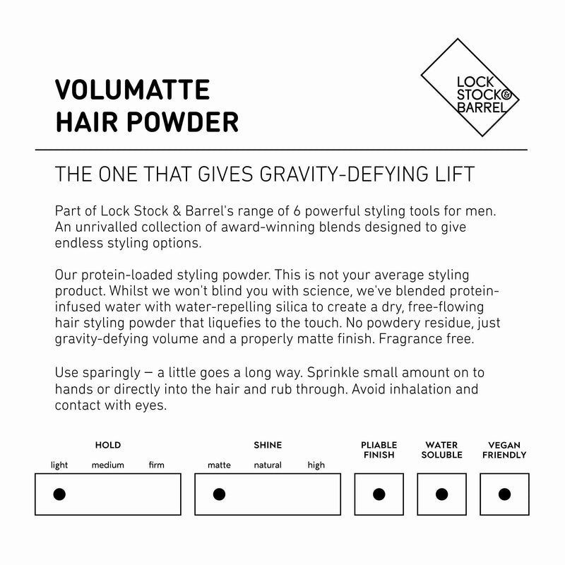 Lock Stock & Barrel Volumatte Hair Powder For Men 10 g - BeesActive Australia