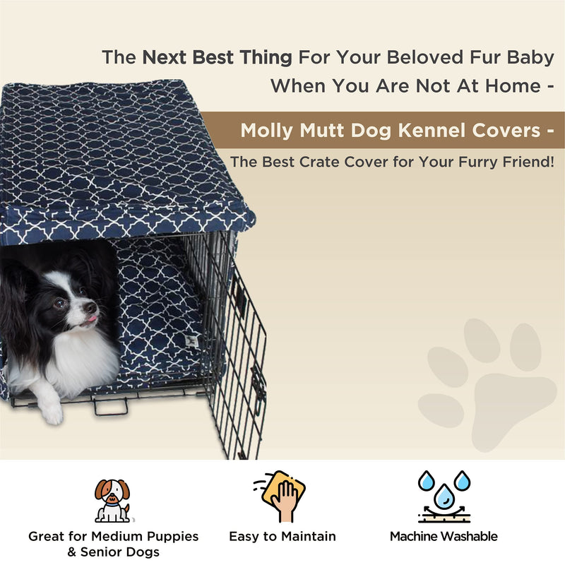 Molly Mutt Dog Crate Cover - Dog Kennel Cover - Dog Crates Cover - Cover for Dog Crate - Create A Dog Crate That Looks Like Furniture - Small Kennel Cover - Fabric Crate Cover - Dog Kennel Covers 24"x18"x21" Romeo & Juliet - BeesActive Australia