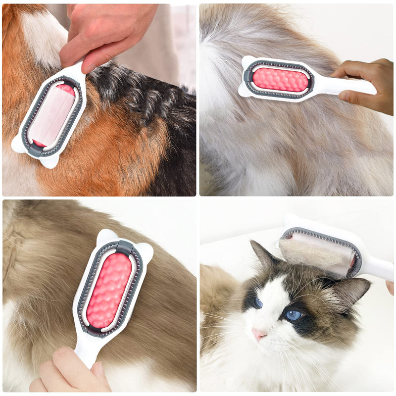 Pet Knots Remover, Reusable Cat and Dog Hair Remover,4 in 1 Universal Pet Hair Remover for Pet Hair Cleaning and Grooming,Remove Rough Fur,Blue blue - BeesActive Australia