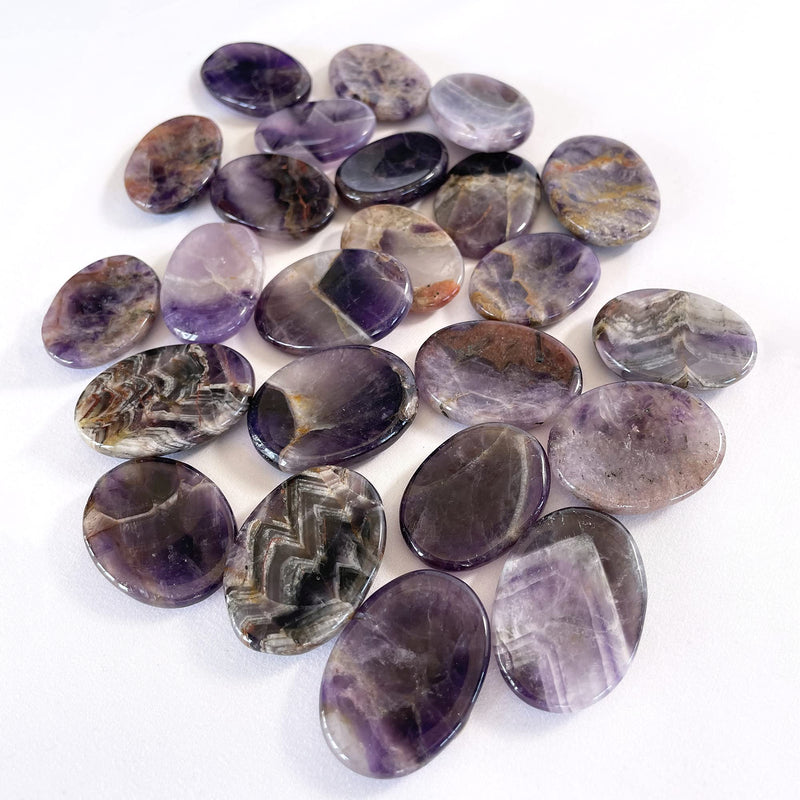 Amethyst Crystal Worry Stone Stress Relief Gift Birthday Anniversary Xmas Stocking Filler Amethyst - BeesActive Australia