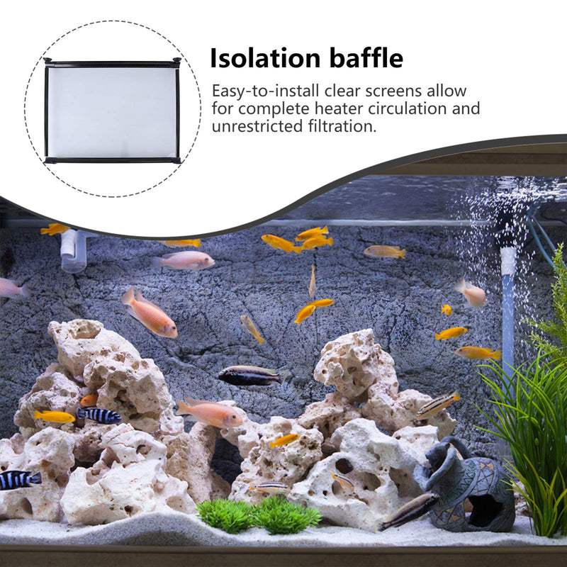 Alipis Fish Tank Divider Plastic Aquarium Panel Separator, Aquarium Divider Isolation Board Aquarium Filter with Suction Cups - BeesActive Australia
