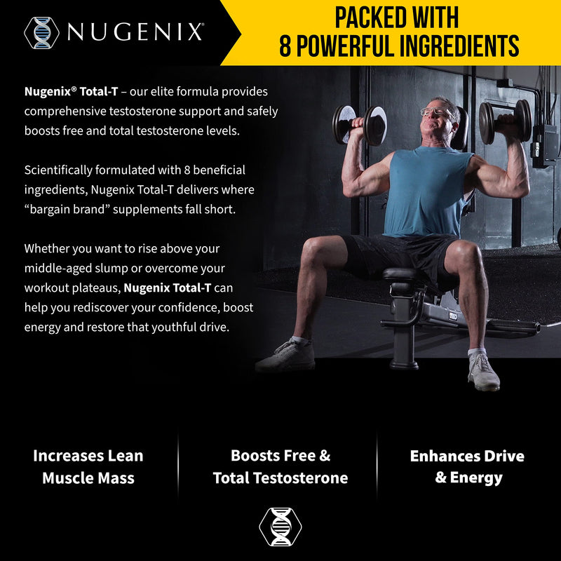 Nugenix Total-T, Free and Total Testosterone Booster Supplement for Men, 90 Count 90 Count (Pack of 1) - BeesActive Australia