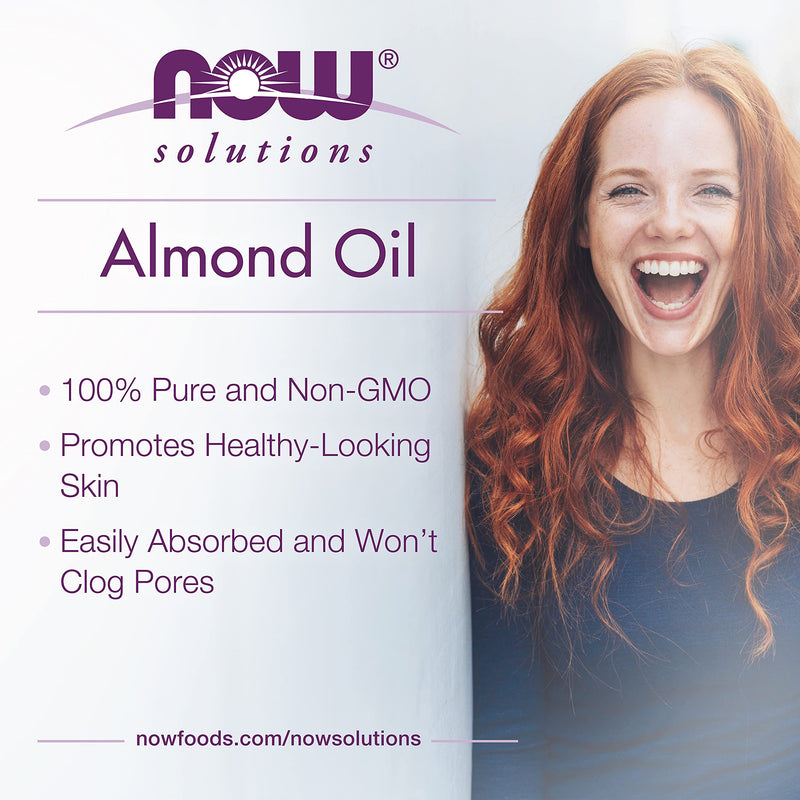 NOW Solutions, Sweet Almond Oil, 100% Pure Moisturizing Oil, Promotes Healthy-Looking Skin, Unscented Oil, 16-Ounce - BeesActive Australia