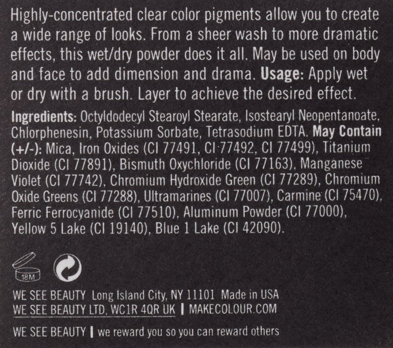 Make Cosmetics Custom Effects Pigment Powder, Reykjavik - BeesActive Australia