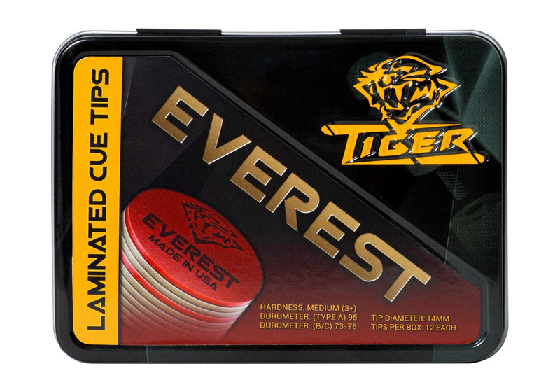 [AUSTRALIA] - Tiger Everest Laminated Pool Billiard CUE TIP - 1 pc - 13 or 14 mm 