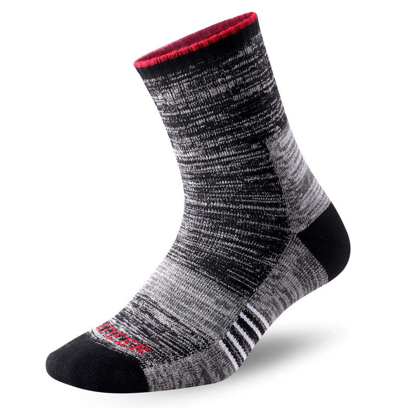 Men's Hiking Walking Socks, FEIDEER Multi-pack Wicking Cushioned Outdoor Recreation Crew Socks Black/Gray/Light Khaki/Coffee/Blue 10-13 - BeesActive Australia