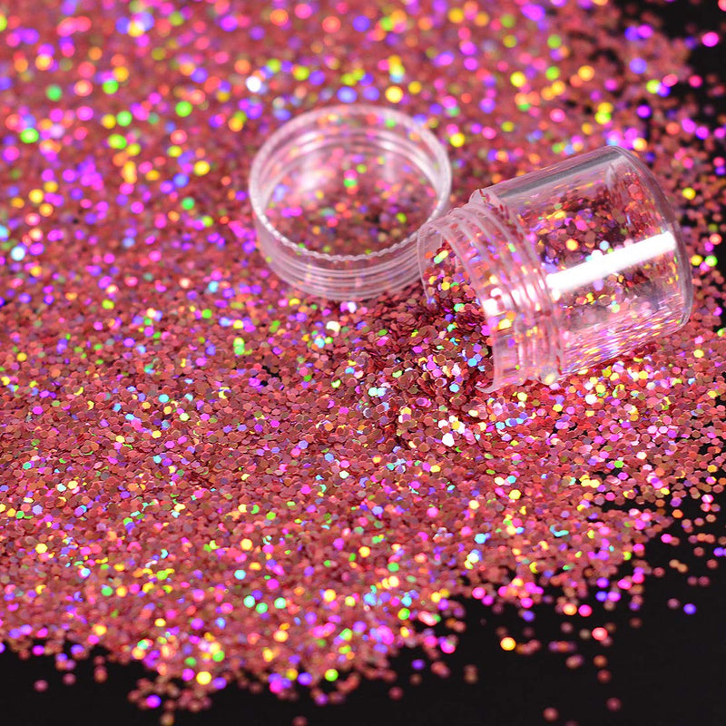 Unicorn Holographic glitter 12 color, face body hair and nails Holographic glitter powder, cosmetic glitter,hexagonal heart-shaped star - BeesActive Australia