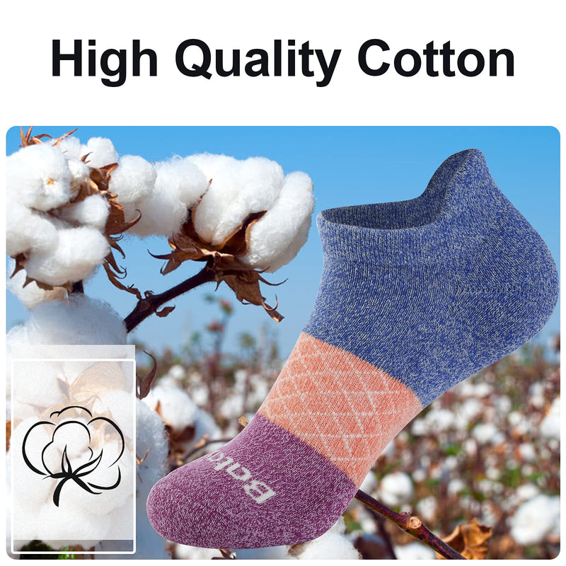 BATAIDIS Womens Running Socks No Show Athletic Cushioned Ankle Socks S-M(9-11) Blue1 - BeesActive Australia