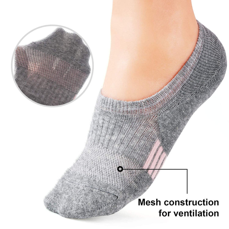Gonii Womens No Show Socks Athletic Ankle Socks Cushioned Running Low Cut 5-8 Pairs 5 Pairs White 8-10 - BeesActive Australia