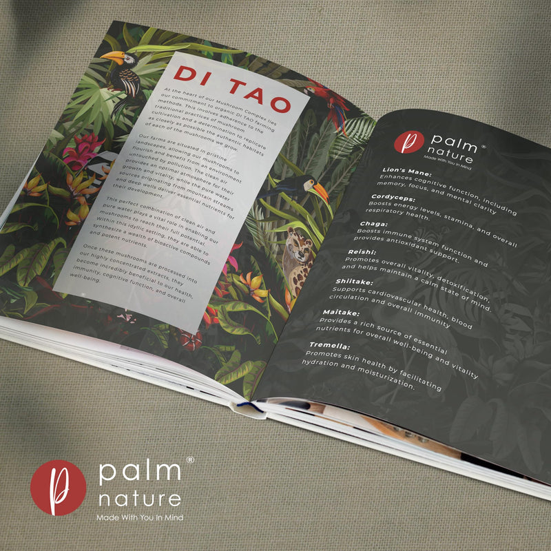 Palm Nature 7 Mushroom Complex - High Strength Extracts Not Powders - 30% Beta-Glucans - 90 Capsules - 1500mg Per Serving - Lions Mane, Chaga, Reishi, Shiitake, Maitake, Tremella, Cordyceps - BeesActive Australia
