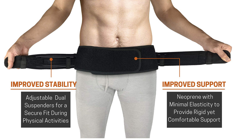 Vriksasana Sacroiliac Hip Belt for Women and Men That Alleviates Sciatic, Pelvic, Lower Back, Leg and Sacral Nerve Pain Caused by Si Joint Dysfunction| Trochanter Brace (Regular, Black) Regular (Hip Size 32"- 45") - BeesActive Australia