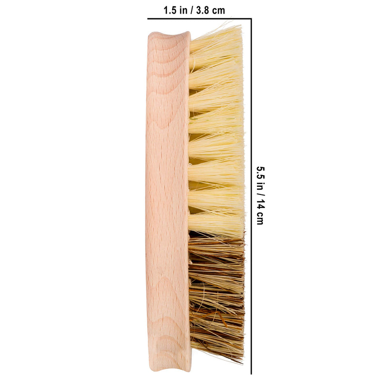 Redecker Hard and Soft Side Vegetable Brush, Durable Beechwood Handle, 2 Different Bristle Strengths for Cleaning Delicate or Tough-Skinned Vegetables, 5-1/4 inches, Made in Germany 1 - BeesActive Australia