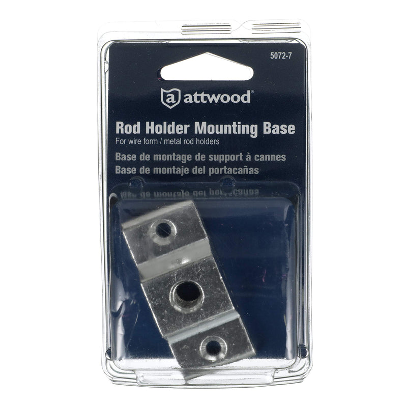 [AUSTRALIA] - attwood 5072-7 Sure-Grip Rod Holder Mounting Base — Flat Rail Base, Fits Square Rail, Pre-Drilled, Extruded Aluminum 