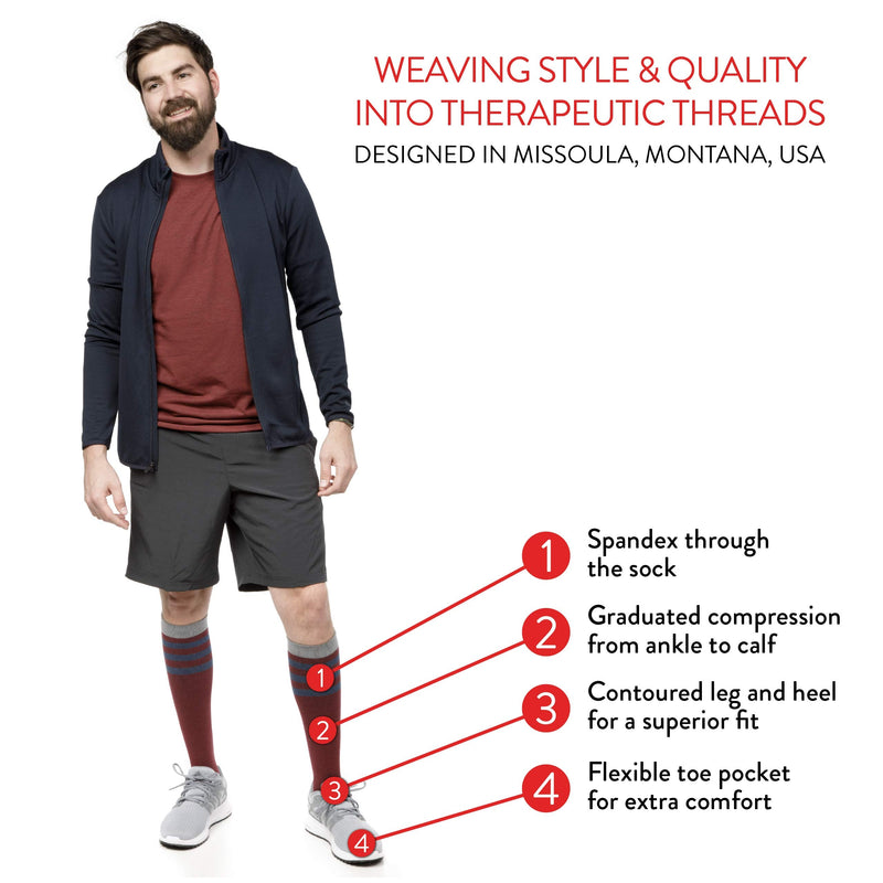 VIM & VIGR 20-30 mmHg Medical Grade Compression Socks for Women & Men Black Solid Small/Medium (1 Pair) - BeesActive Australia