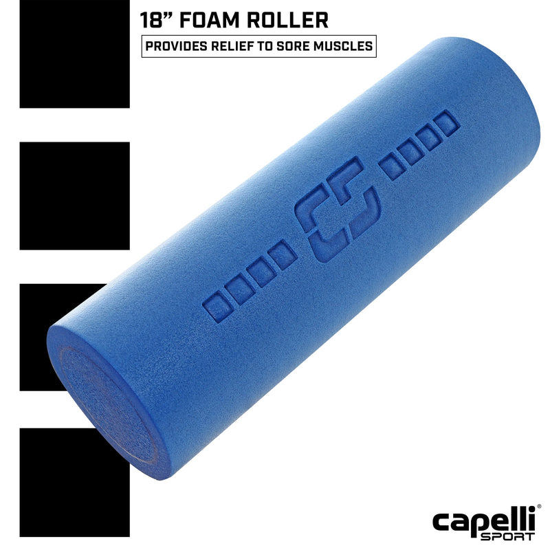 Capelli Sport Foam Roller, Myofascial Release Muscle Roller and Deep Tissue Massager, Blue, 18 Inch - BeesActive Australia