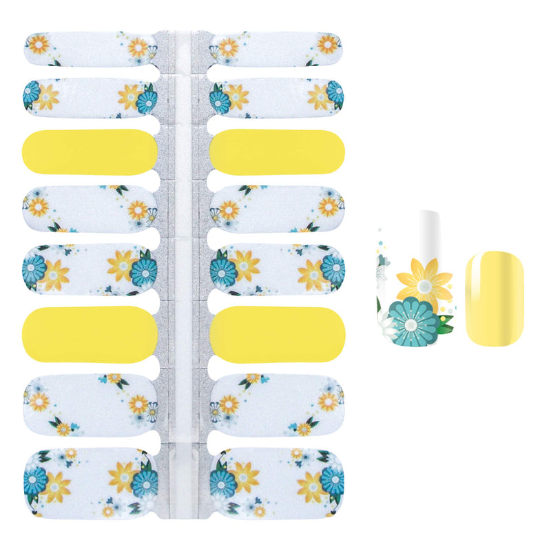 SILPECWEE 5 Sheets Butterfly Adhesive Nail Polish Strips Stickers with 1Pc Nail File Full Wraps Nail Art Decals Tips Manicure Accessories - BeesActive Australia