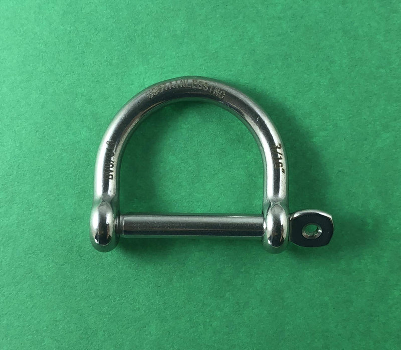 [AUSTRALIA] - Stainless Steel 316 Wide D Shackle 3/16" (5mm) Marine Grade 