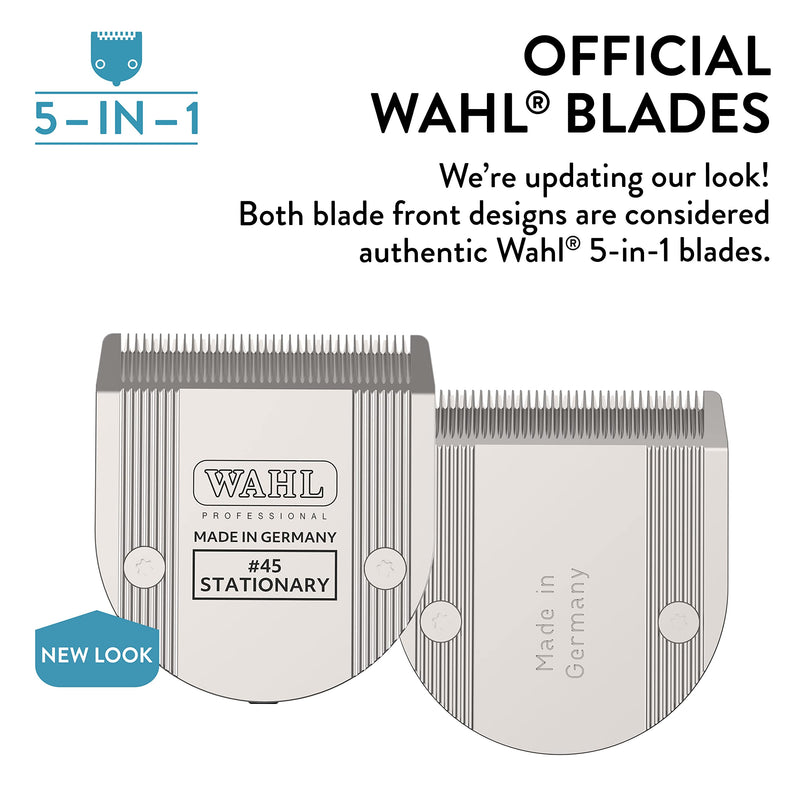 WAHL Professional Animal #45 Non-Adjustable Blade Arco, Bravura, Chromado, Creativa, Figura, and Motion 5-in-1 Pet, Dog, and Horse Clippers (#41873-7190), Silver - BeesActive Australia