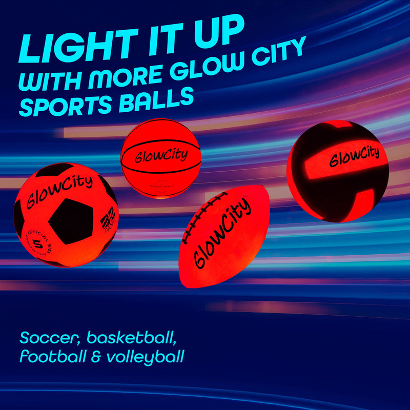 GlowCity Glow in the Dark Football - Light Up, Youth Size Footballs for Kids - LED Lights and Pre-Installed Batteries Included﻿ - BeesActive Australia