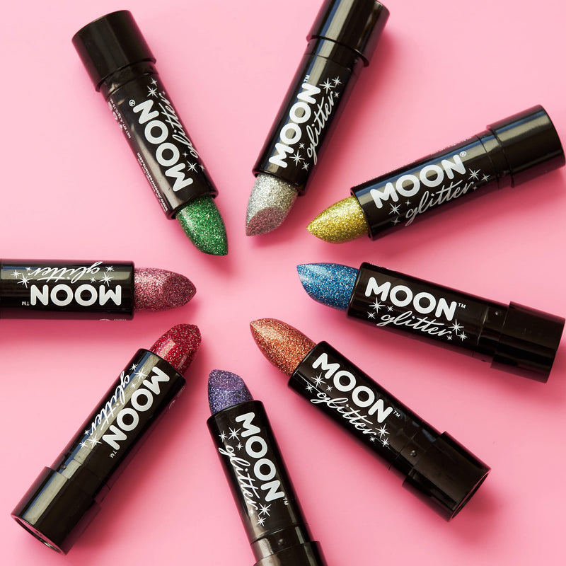 Holographic Glitter Lipstick by Moon Glitter - 0.17oz - Set of 6 colours - BeesActive Australia