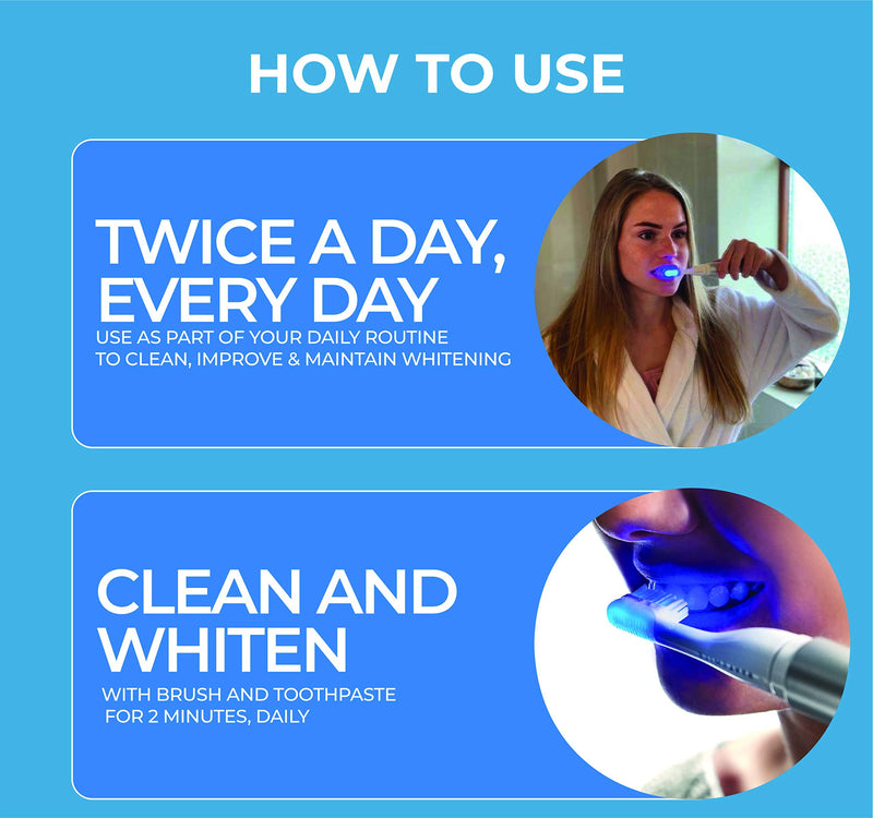 STYLSMILE Kits Set whitening Teeth with Blue led Light Technology Toothpaste and Gel (Several Options) (Brush Kit) - BeesActive Australia