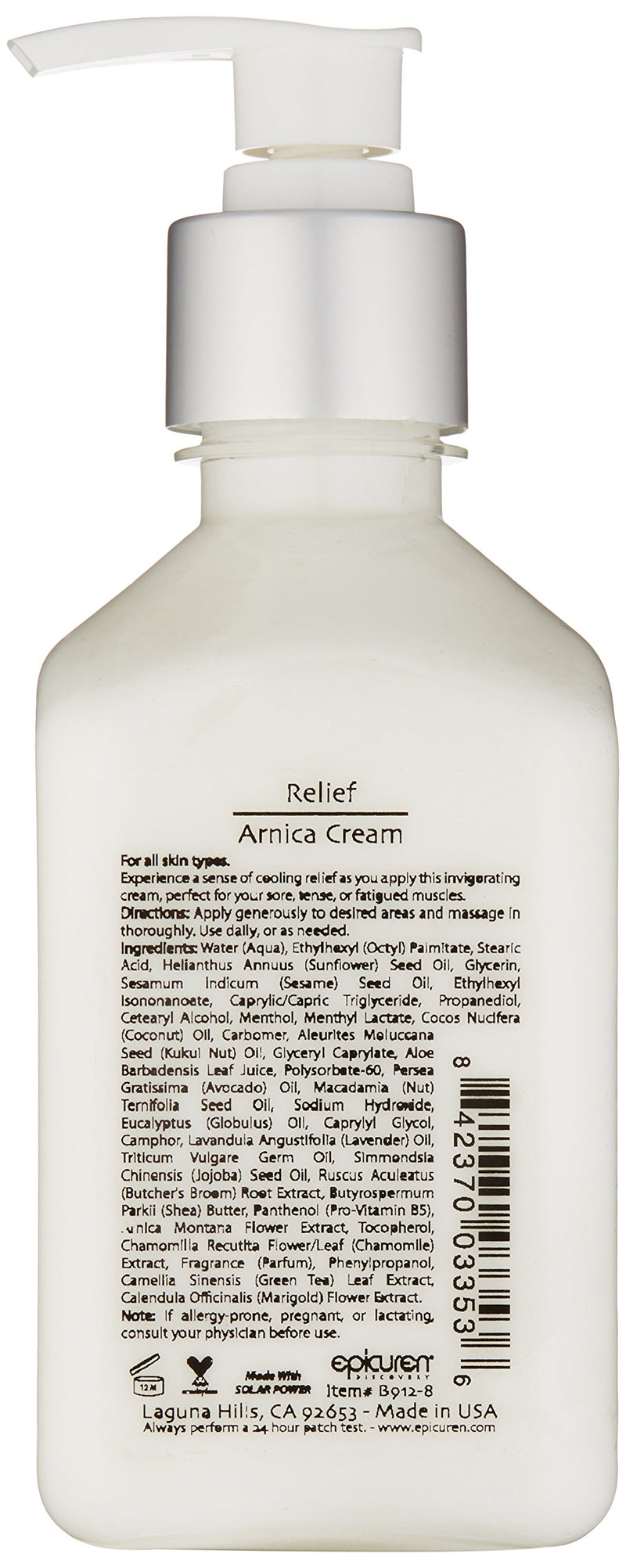 Epicuren Discovery Relief Arnica Cream 8 Ounce - BeesActive Australia