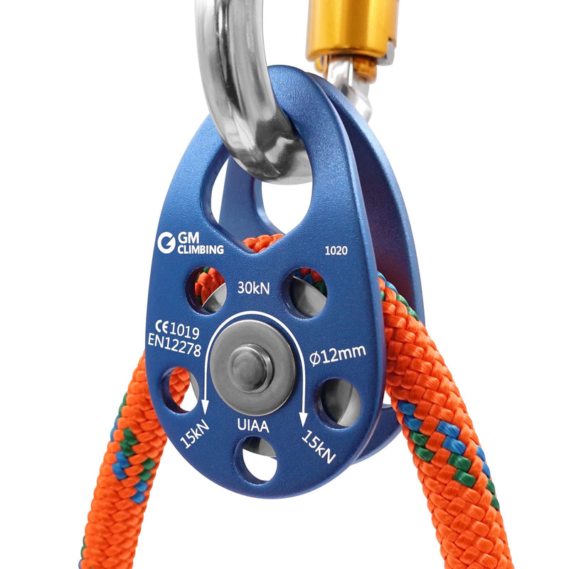 GM CLIMBING UIAA Certified 30kN Swing Cheek Micro Pulley Ball Bearing CE General Purpose Pack of 2 - BeesActive Australia