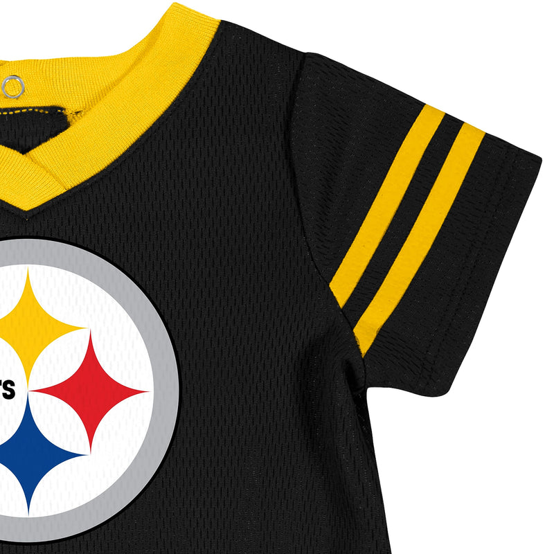 Gerber Girls' NFL Team Jersey Dress and Diaper Cover Pittsburgh Steelers 18 Months Team Color - BeesActive Australia