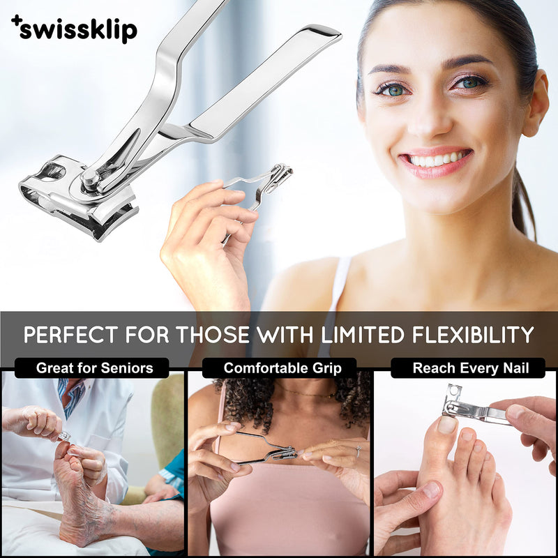 Swissklip Nail Clippers for Men I Well Suited as Finger Nail Clippers Adult I Also Can be Used as Fingernail Clippers for Women I Swissklip Nail Clipprs Rate Among The Best Nail Clippers (1 Pack) 1 Pack - BeesActive Australia