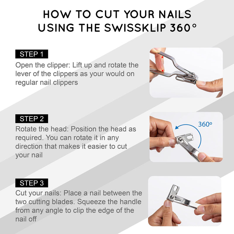 Swissklip Nail Clippers for Men I Well Suited as Finger Nail Clippers Adult I Also Can be Used as Fingernail Clippers for Women I Swissklip Nail Clipprs Rate Among The Best Nail Clippers (1 Pack) 1 Pack - BeesActive Australia