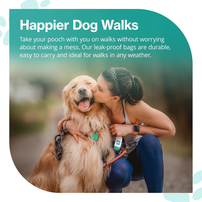 PawPail - Dog Poop Bag Holder for Leash, Durable Dog Waste Bag Dispenser With Sturdy Leash Clip, Portable Doggy Poop Bags Holder for Pet Waste, With 1 Roll of 15 PawBag Extra Large Poop Bags for Dogs - BeesActive Australia